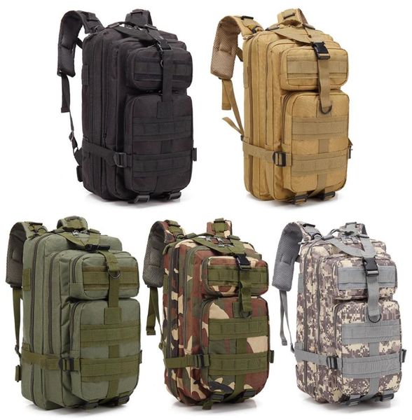 Açık Kamp Taktik Çanta Eğitim Ekipmanı Sırt Çantası 30L Büyük Kapasiteli Dağcılık Çantası Kampı Su Geçirmez 3D Backpack9357189