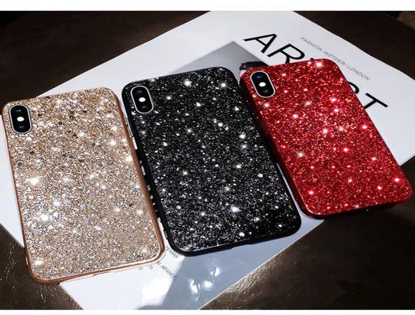 Custodia placcata con paillettes glitterate per iPhone 11 cover X XR XS max 11 custodia pro max per iPhone 7 plus 8 plus 6 6s Plus Funda coque3966053