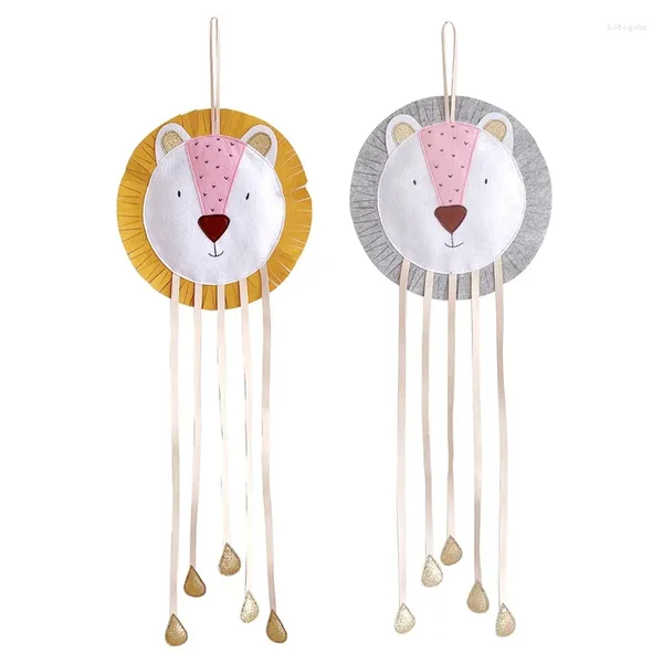 Ganci intrecciati per capelli di leone, fermagli per clip, fascia per capelli, organizer per riporre oggetti, decorazioni da appendere a parete per la decorazione della camera dei bambini