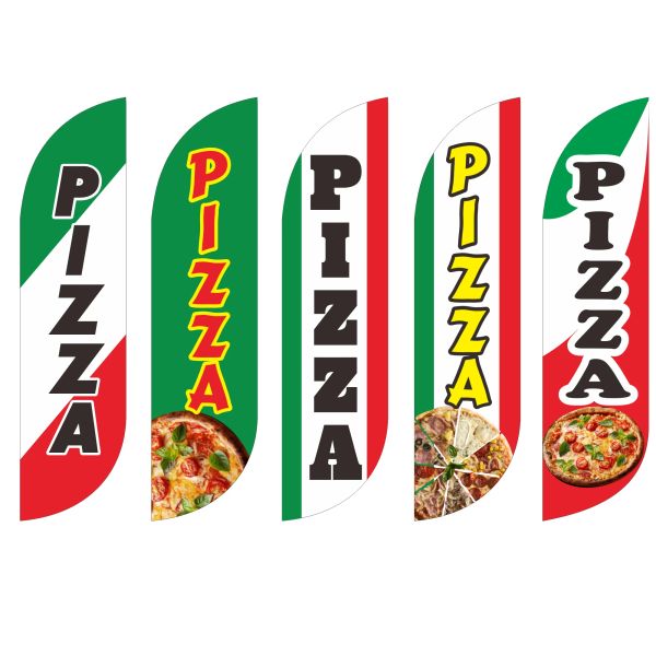 Accessori per pizza piuma bandiera spiaggia banner hamburg hot dog patatine il latte sandwich gelato popcorn cafe snack fast food, stampa personalizzata