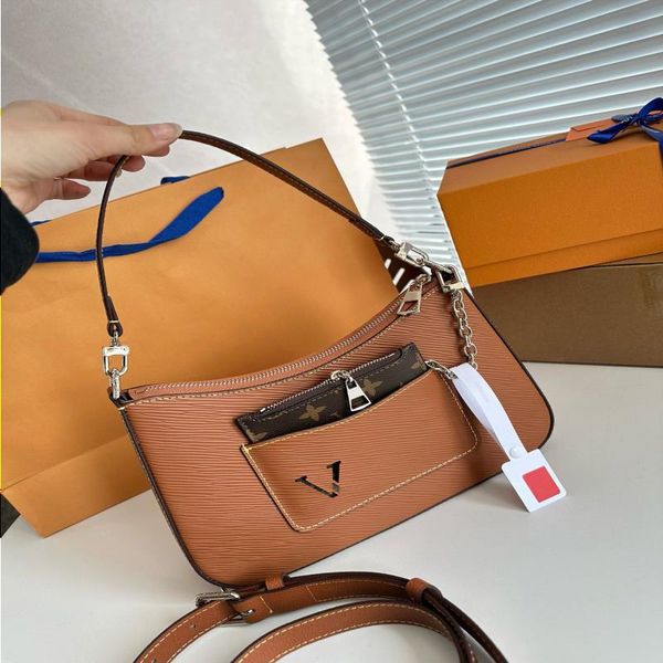 Louls Vutt 23SS Water 26 cm Crossbody Tote de couro zíper de moeda de moeda ombro designer de bolsa feminina