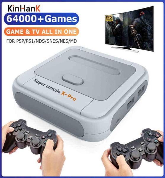 Console de videogame Wi -Fi Super Console X Pro com 50000 jogos retro 4K Android TV Box Mini Game Console para PS1PSPSNESN64DC H225266689