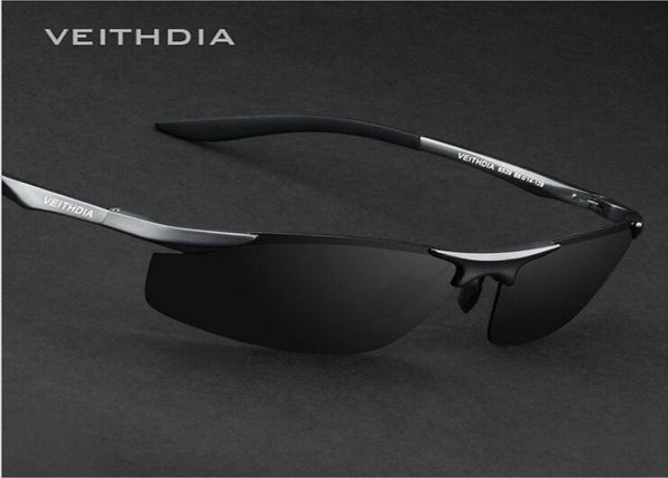 VEITHDIA Brand Designer de alumínio Polarizado Os óculos de sol masculinos de óculos de óculos de óculos de sol, óculos de sol UV400 para homens Oculos 65299946306