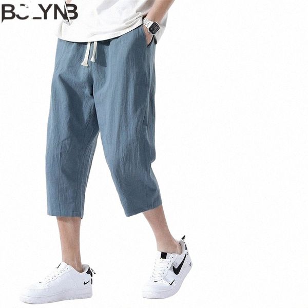 Novo verão respirável masculino fi baggy harem calças shorts masculino streetwear corredores calças cortadas t3m7 #