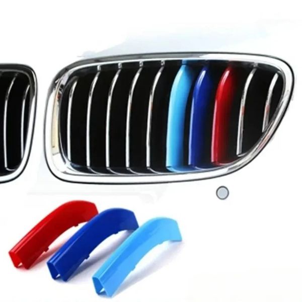 2024 3pcs/lot araba ızgarası Dekor Dekor Trims Grill Sticker BMW E46 F30 E90 3 Serisi Araba Stili BMW Grille Sticker BMW Aksesuarları