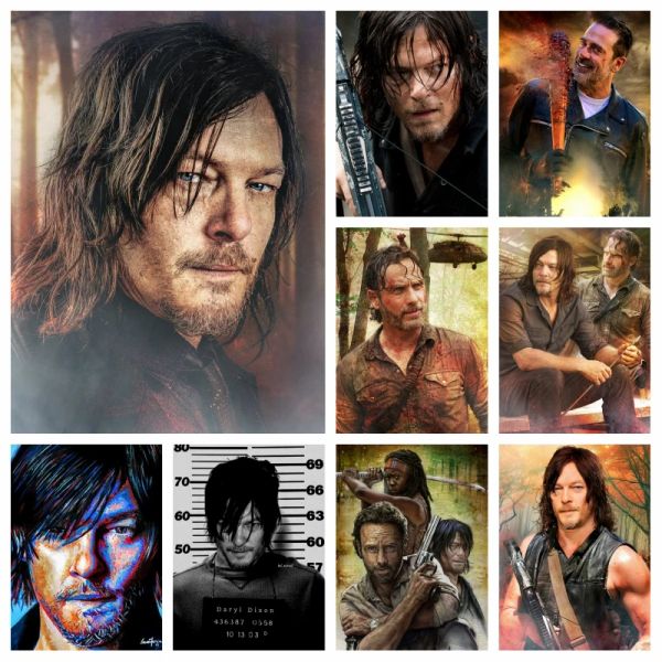 Stitch The Walking Dead Diamond Mosaic Painting Art Horror Zombie TV -Serie Cross Stitch Daryl Dixon Strass Foto Home Decor