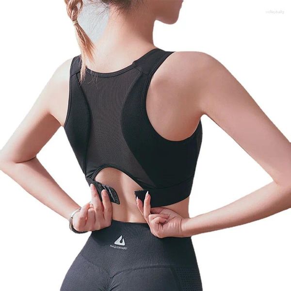 Tanques femininos push up sutiã esportivo mulheres controle máximo alto suporte activewear beathable yoga curva roupa interior underwire ginásio fitness tops l62