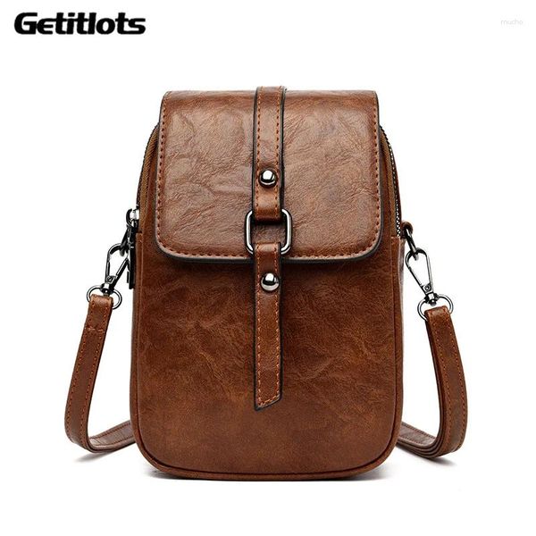 Sacos de ombro retro saco casual bolsa crossbody para mulheres menina bolsa mini mensageiro duplo zíper telefone bolsa de dinheiro