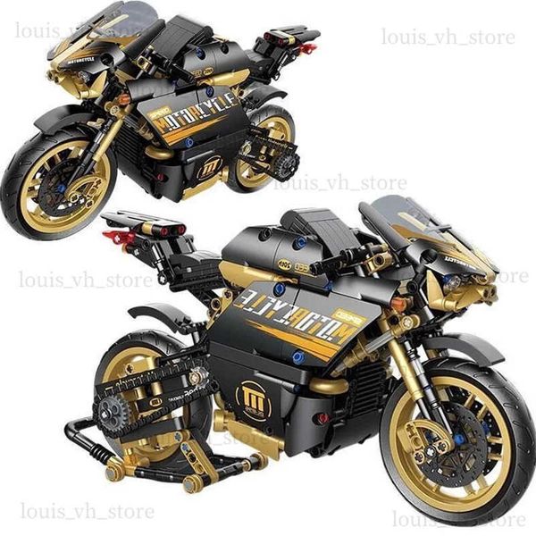 Blocchi MOC High-Tech Series 33011 832PCS Tecnologia esperta Super Speed Racing Motorcycle Building Building Grooks for Boys Birthday Gifts T240325