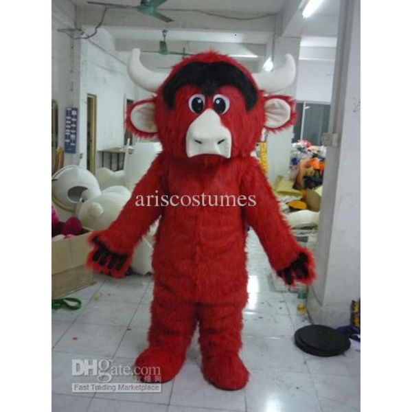 Trajes de mascote Halloween Natal Bull Mascotte Cartoon Plush Fancy Dress Mascot Costume