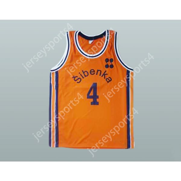 Personalizzato Qualsiasi nome Qualsiasi squadra DRAZEN PETROVIC RETRO EUROPEAN 4 BASKET JERSEY Tutte le taglie cucite S M L XL XXL 3XL 4XL 5XL 6XL Alta qualità