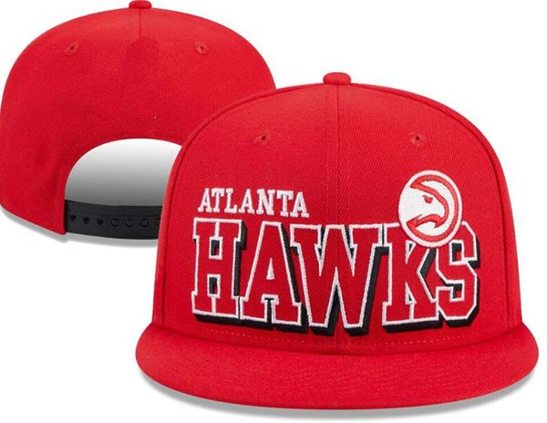 Atlanta''Hawks''Ball Caps 2023-24 Unisex Mode Baumwolle Strapback Baseball Cap Snapback Hut Männer Frauen Sonnenhut Stickerei Frühling Sommer Kappe Großhandel A0