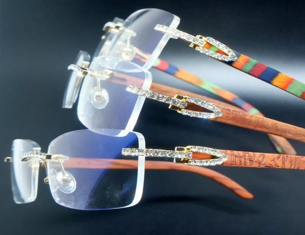 Schwarzer Freitag künstlicher Diamant Sonnenbrille Holz ohne Luxus Carter Clive Sonnenbrille mit Diamonds2536173