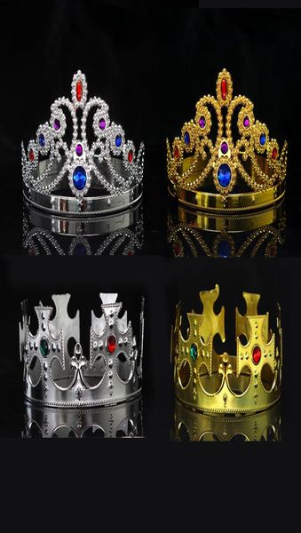 Party Cosplay Crown King Königin Königin Prinzessin Royal Diamond Edelstein Kronen Kinder Erwachsene Kronen Kopfbedecke Halloween Weihnachtshaar Accessorie8939790