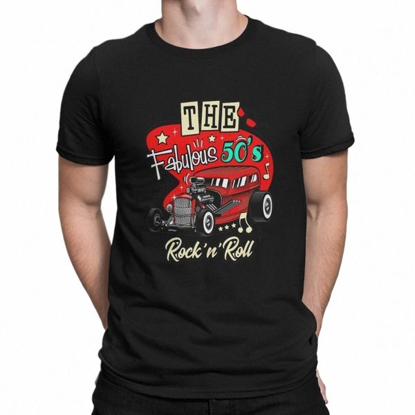 Rockabilly Vintage Rock And Roll Musica Hot Rod Vintage Sock Hop T Shirt Goth T-shirt da uomo Abbigliamento estivo Harajuku O-Collo TShirt Q4Si #