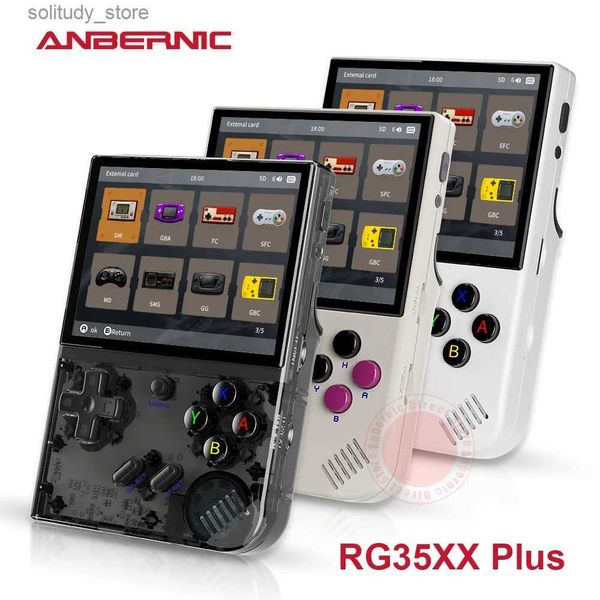 Tragbare Game-Player ANBERNIC RG35XX Plus Retro-Handheld-Game-Player-Konsole 5000+ klassische Spiele unterstützen drahtlose/kabelgebundene Steuerung HD-MI-TV-Ausgang Q240326