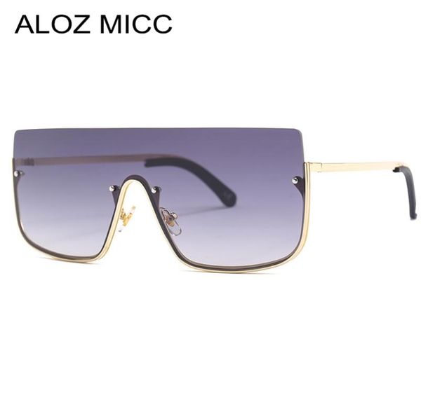 ALOZ MICC 2019 Nuova Mezza Cornice Occhiali Da Sole Donne Del Progettista di Marca di Grandi Dimensioni Occhiali Da Sole Moda Uomo Gradiente Ombra Occhiali A4138247984