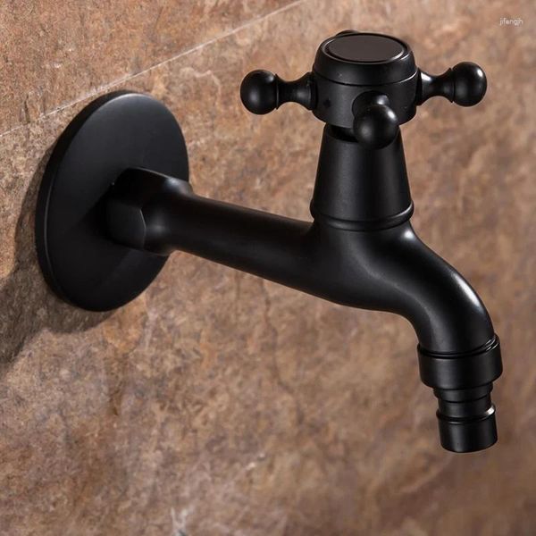 Banyo lavabo musluklar sv-faucet açık bahçe siyah pirinç duvar montaj köşe çamaşır makinesi musluk banyo tuvalet paspas havuzu bibcock