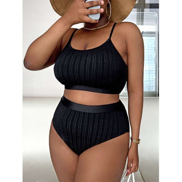 Nova gordura MM alça sólida plus size sexy biquíni maiô P002