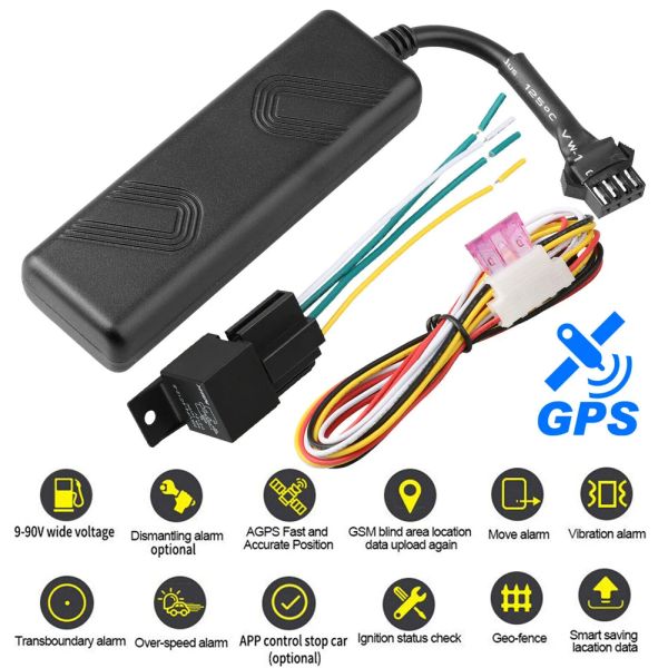 Rastreadores TK205 Mini Rastreador GPS com Sistema de Monitoramento em Tempo Real APP Dispositivo de Rastreamento de Veículos Carro Motocicleta GSM Localizador + Relé