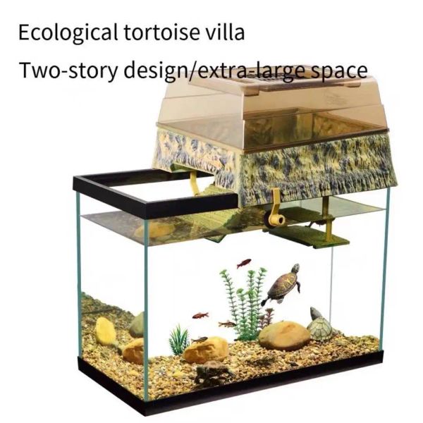 Terrarien Aquarium Schildkrötentank Hochwasserstand Trocknungsplattform Tiefwasserschildkröten-Schwimminsel, Schildkröten-Isolierbox Aquarium-Zubehör