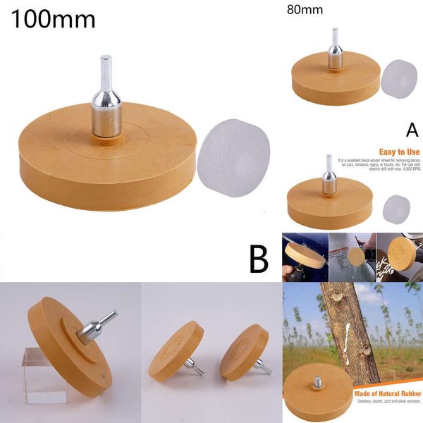 Borracha de borracha para carro, 80mm 100mm, adesivo gráfico, removedor de roda com adaptador de almofada