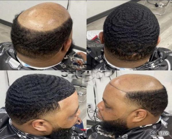 Parrucca afro-americana Afro crespo ricciolo parrucchino pieno di pizzo Men039s parrucca sostituzione capelli umani vergini indiani per uomo nero veloce Expr9666209