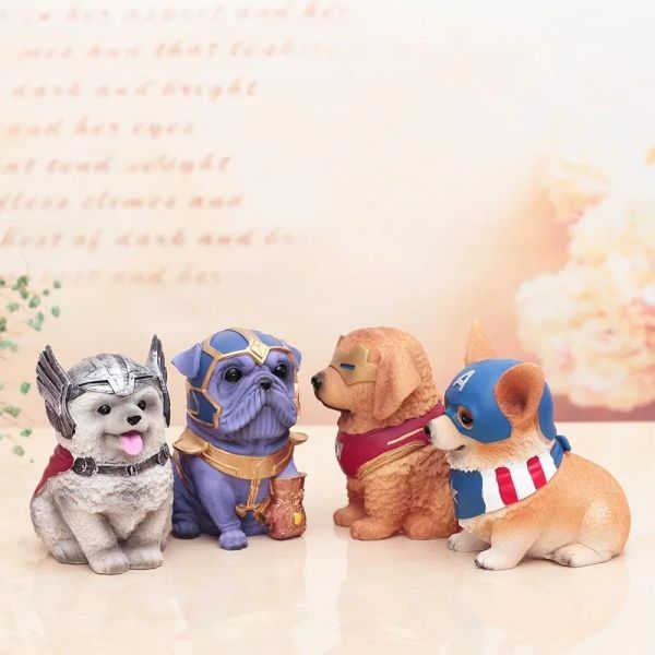 BOXE CINETTO BULLDOG DOG Piggy Bank Piggy Bank Hero Corgi Golden Retriever Husky Dog Doy Decoration Decorative Resin Creative Model