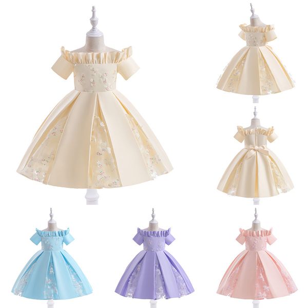 Bellezza Rosa Blu Viola Champagne Gioiello Abiti da spettacolo per ragazze Abiti da cerimonia per ragazze Abiti da compleanno/festa per ragazze Ragazze per tutti i giorni Gonne Abbigliamento per bambini SZ 2-10 D326200