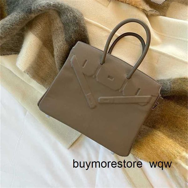 Borsa a mano Shadow Totes in vera pelle Bikns Handswen Designer H Designer Fashion Brand H logo PYDM