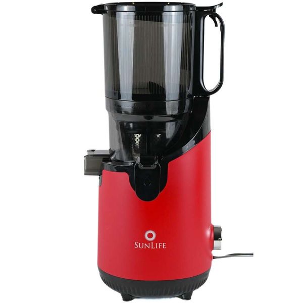 Sunlife Grande Boca Fria Fria Hine-Extrator de mastigação lenta de 200 watts fácil de limpar, lava-louças, seguro de lava-louças, vegetais e frutas de vegetais e frutas (vermelho)