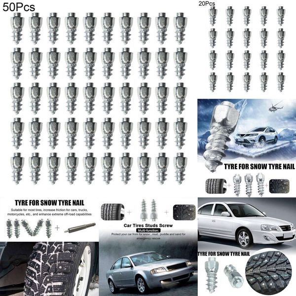 Neue 20/50Pcs Auto Reifen Spikes Anti-Slip Schrauben Nägel Auto Motorrad Fahrrad Lkw Off-Road reifen Anti-Eis Spikes Schnee Schuhe Sohle Stollen