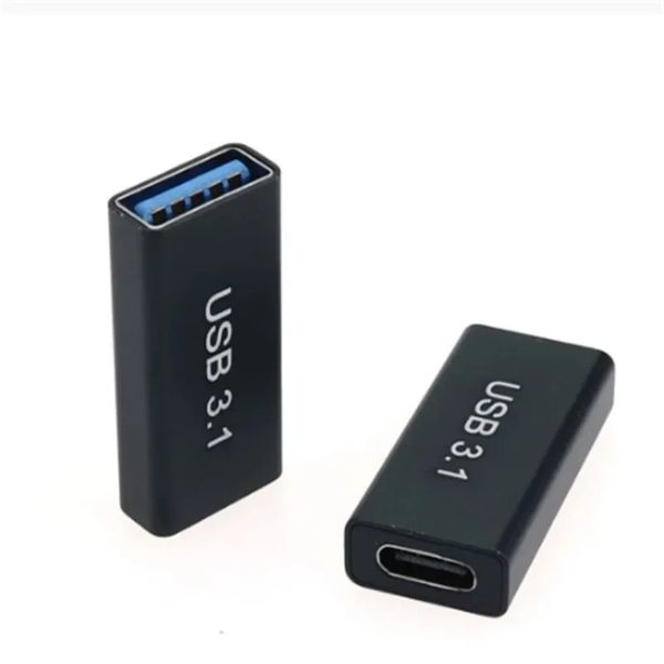 2024 Typ C zu USB 3.0 Adapter OTG USB C zu Typ C Buchse zu Buchse Konverter Stecker Aluminiumlegierung