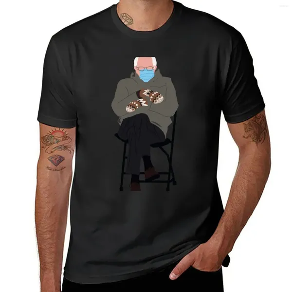 Regatas masculinas Bernie Mittens camiseta fofa de verão camiseta homem engraçado