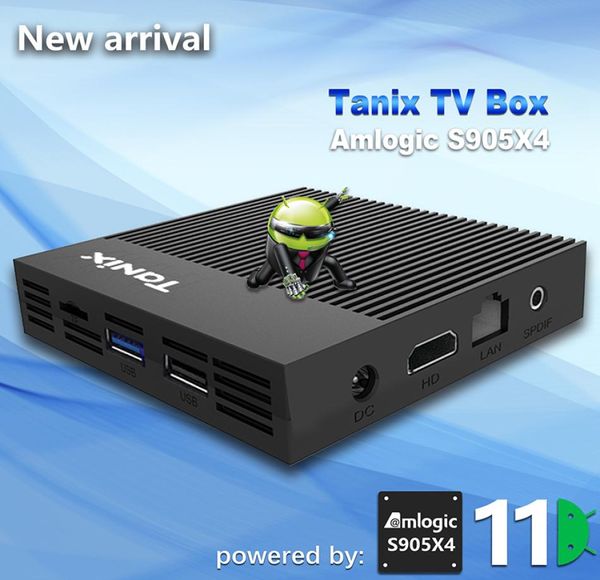 TANIX X4 8K Amlogic S905X4 TV Box Android 110 Quad Core 4 GB 32 GB Lettore multimediale Dual WiFi Bluetooth3298385