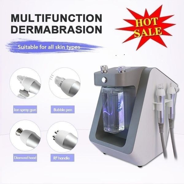 Instrumento de beleza portátil 4 em 1 Limpeza facial a vácuo Água Oxigênio Jet Peel Hydro Diamond Máquina de dermoabrasão Limpador de poros Cuidados faciais Equipamento de beleza doméstico