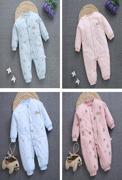 Vestiti del bambino Neonato Neonato Ragazza Pagliaccetto spesso Bambini039s Tuta Abiti di cotone Abiti invernali Abbigliamento infantile caldo6500164