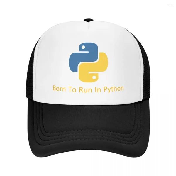 Bonés de bola para correr em python boné de beisebol masculino programador respirável desenvolvedor de computador chapéu de caminhoneiro esportes snapback chapéus de verão