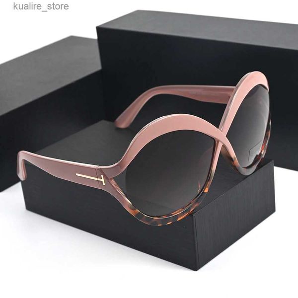 Óculos de sol Vazrobe Leopard Sunglasses Mulheres elegantes óculos de sol para máscaras femininas óculos anti reflexão preto marrom moda grande lente l240322