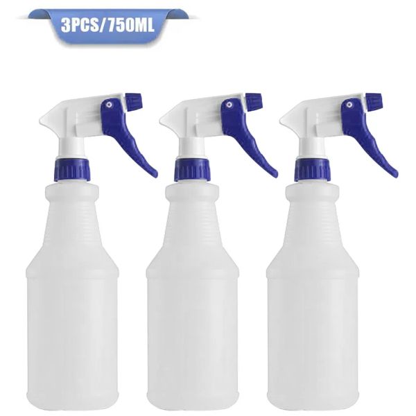 Spruzzatori 3PC 750ml Plastica Pulizia Mano Trigger Spray Bottiglia Vuota Giardino Spruzzatore d'acqua Vaporizzatore Bottiglia idratante