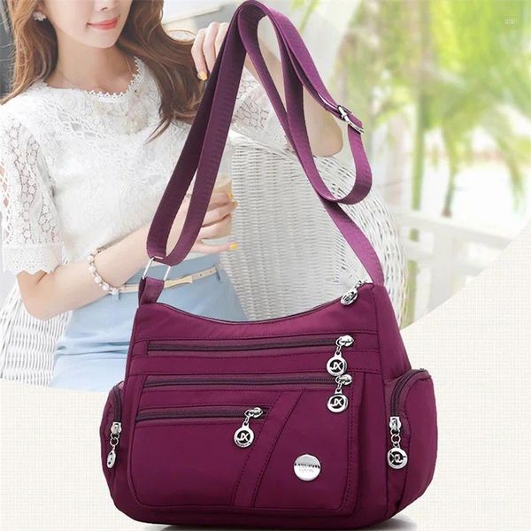 Bolsa feminina de nylon à prova d'água, bolsa carteiro para mulheres, bolsa crossbody de ombro, bolsas casuais de alta qualidade