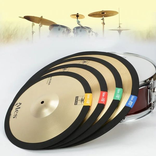 1 pçs cinto elástico amortecedor bateria prática almofada cymbal mudo prática silenciador almofada tambor kit peças acessórios