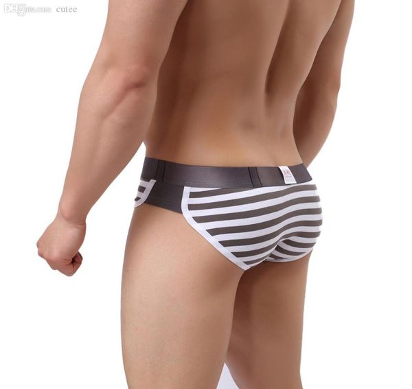 Wholesexy Gay Men Malwear Stripe Panties Brand Roupa Detecida de alta qualidade Boxers Breaths Men Brand Marca Clothing5004621