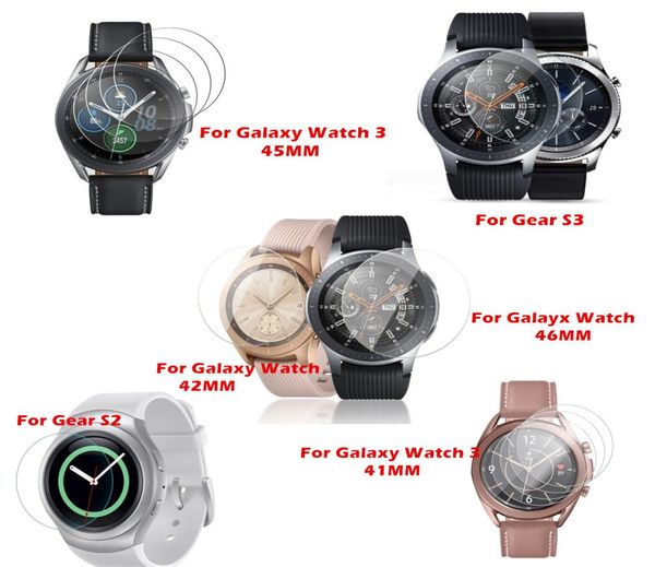 Für Galaxy Watch 46mm 42mm Watch 3 4145mm gehärtetes Glas für Samsung Gear S3 S2 Displayschutzfolie Schutzfolien8714825