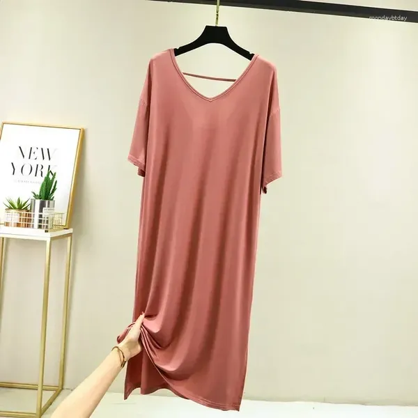 Mulheres sleepwear sexy primavera camisola de verão camisola modal halter vestido solto cruz feminina mulheres slim nightdress algodão