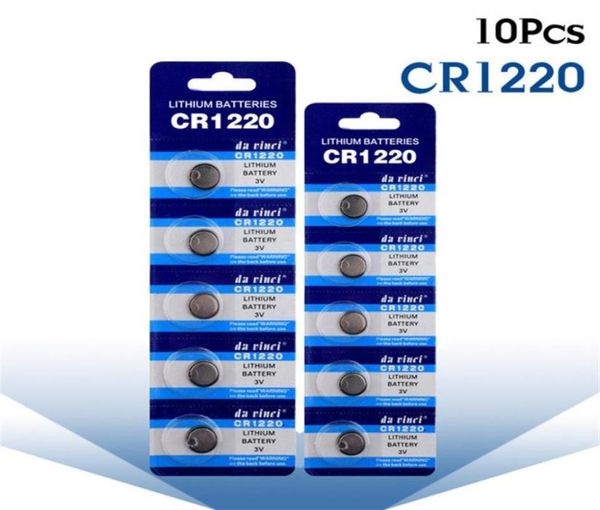 10 PZ CR1220 3 V BATTERIA CELLULARE PULSANTE OROLOGIO ECR1220 DL1220 LM1220 KCR1220 COBATTERIE DI ALTA QUALITÀ CR 1220235p8935049