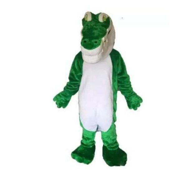 Costumi della mascotte Costumi della mascotte Costume della mascotte del vestito operato dalla peluche del fumetto della mascotte del coccodrillo verde di Natale di Halloween ISO