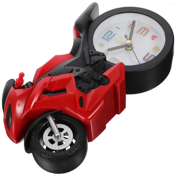 Orologi da tavolo Motociclette per bambini Sveglia per bambini Ornamenti Giocattoli per bambini Statua di motocicletta da scrivania