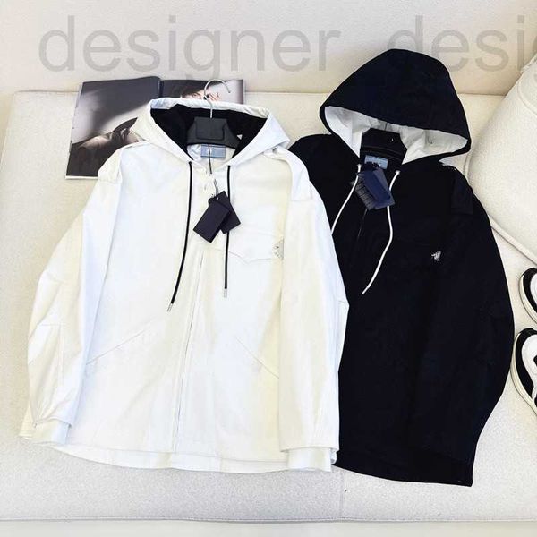 Damen-Trenchcoats der Designermarke Frühling/Sommer Neu PRA Youth, Vitality, Leisure, Lazy Style Zipper Hooded Windbreaker Coat 62FR