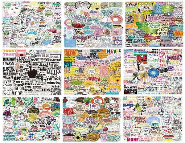 12 stil 50pcs grafiti kaykay çıkartmaları İlham Verici Tırnaklar Araba Bebek Kask Kalem Kılıfı Günlüğü Telefon Dizüstü Planlayıcı Dekor3904252